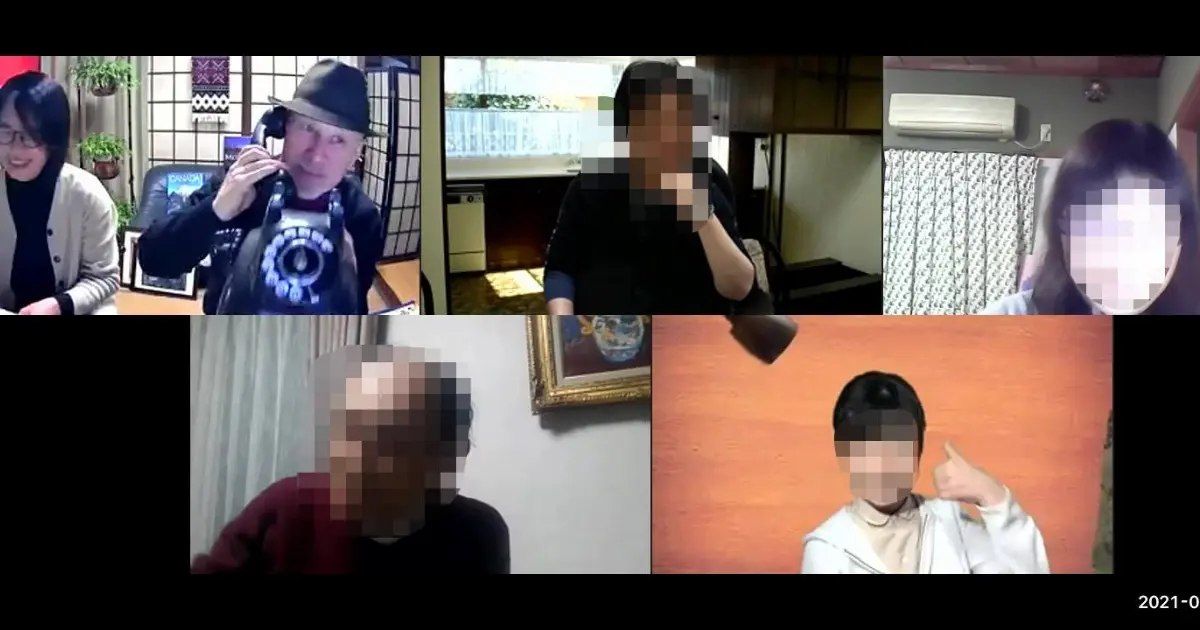 オンライン英会話レッスンの風景