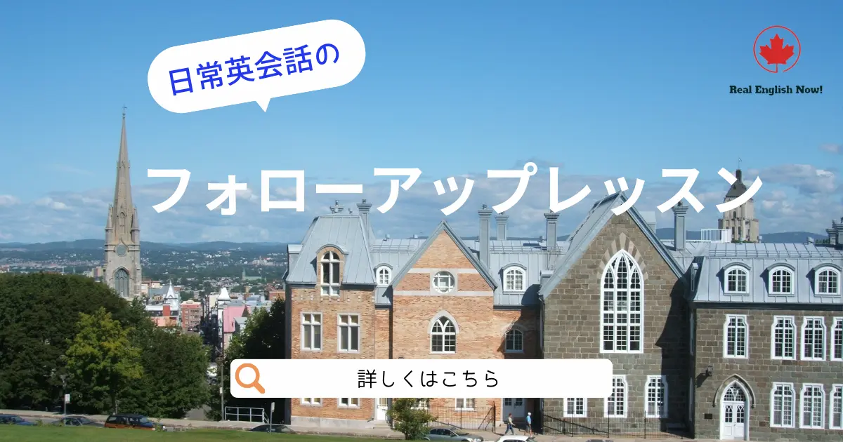日常英会話のフォローアップレッスンの画像
