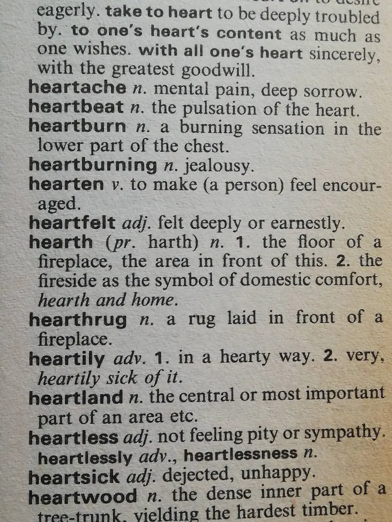 Oxford Paperback Dictionaryの1ページの写真